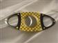 Gold Checkered Double Blade Cigar Cutter